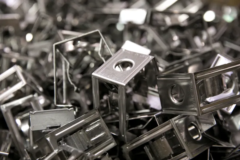 Stamped fire extinguisher clips