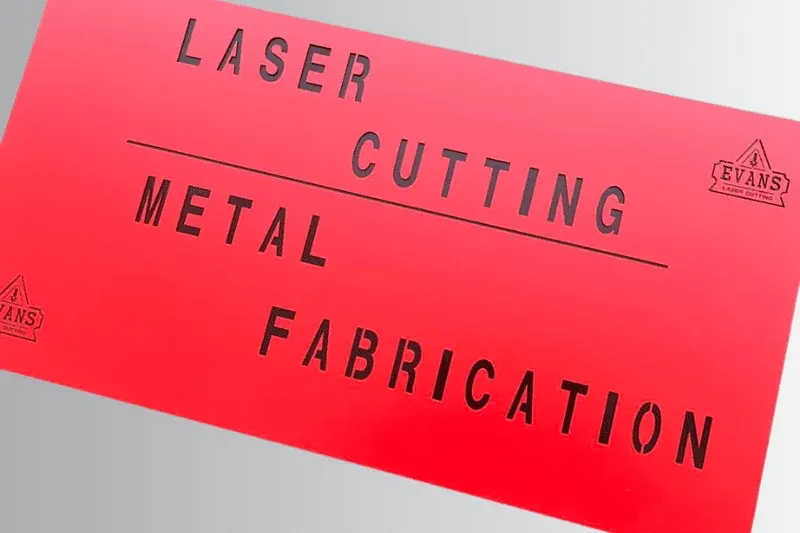 Custom laser-cut metal sign