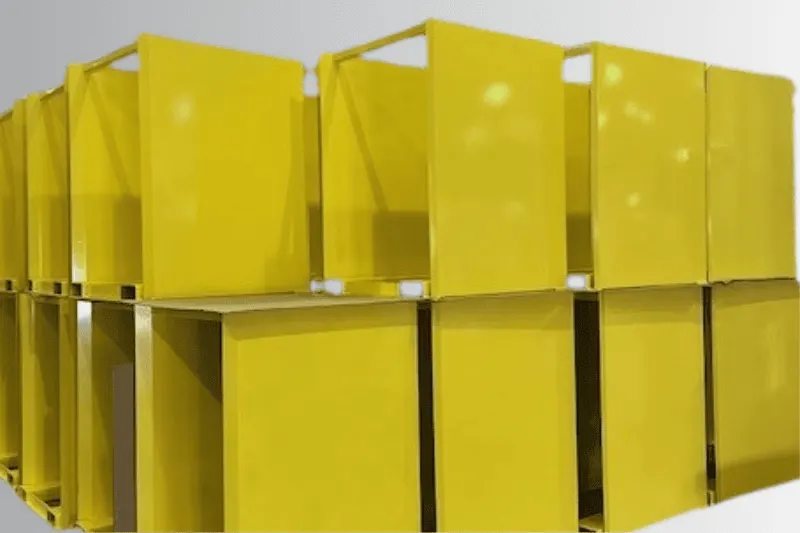 Steel pallet storage system
