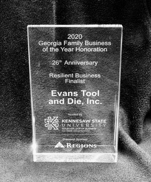 Evans Tool & Die, Inc., a finalist at this years 26th Cox Family Enterprise Honoration